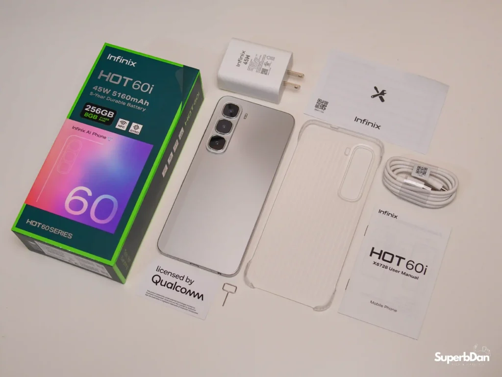 Infinix HOT 60i First Impressions 2 Infinix HOT 60i Box and Accessories
