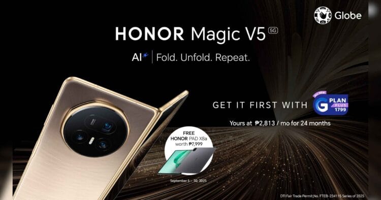 HONOR Magic V5 is Now Official with Globe via All-New GPlan PLUS 1799