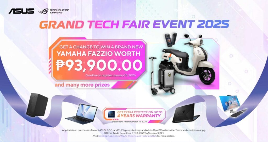 ASUS Grand Tech Fair 2025 - Buy a Laptop or Desktop, Win a Yamaha Mio Fazzio and More