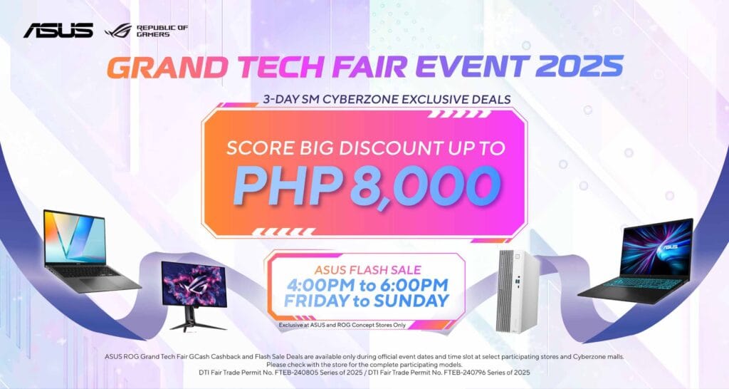ASUS ROG Grand Tech Fair 2025 - Watch Out for the Flash Sales and Save up to PHP 5,000 on Laptops and Desktops
