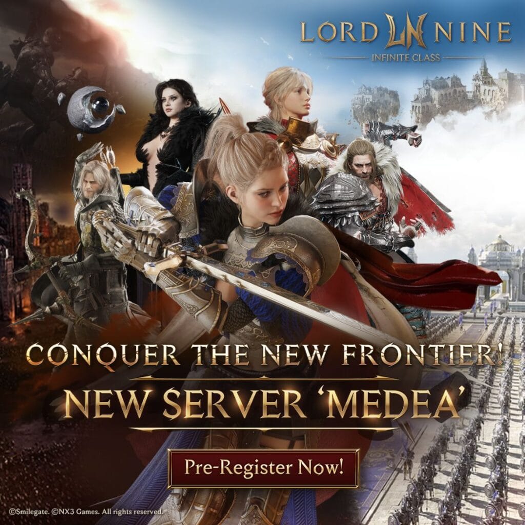 Infinite Class MMORPG LORDNINE Opens Pre-Registration for New “Medea” Global Server 