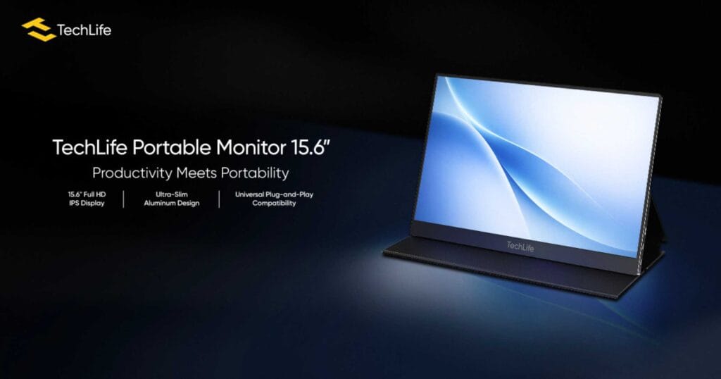 TechLife Portable Monitor 15.6 launches with FHD Display and Plug-and-Play Versatility